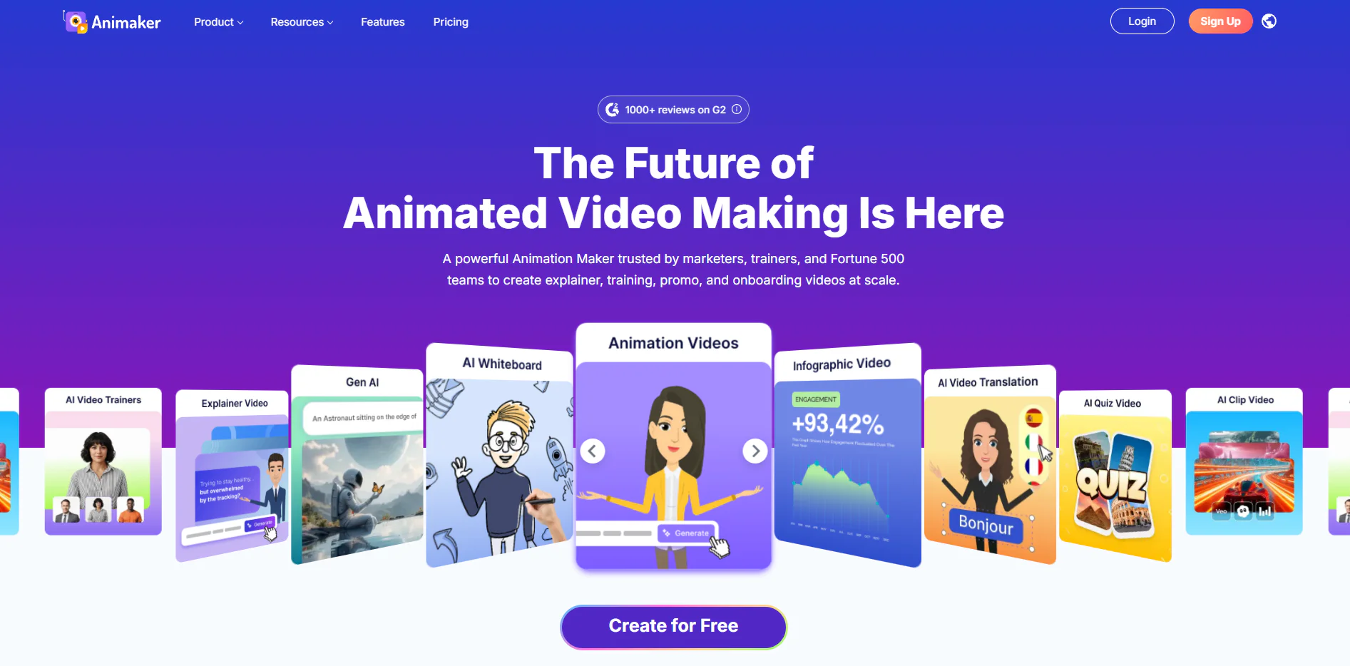 Animaker Homepage