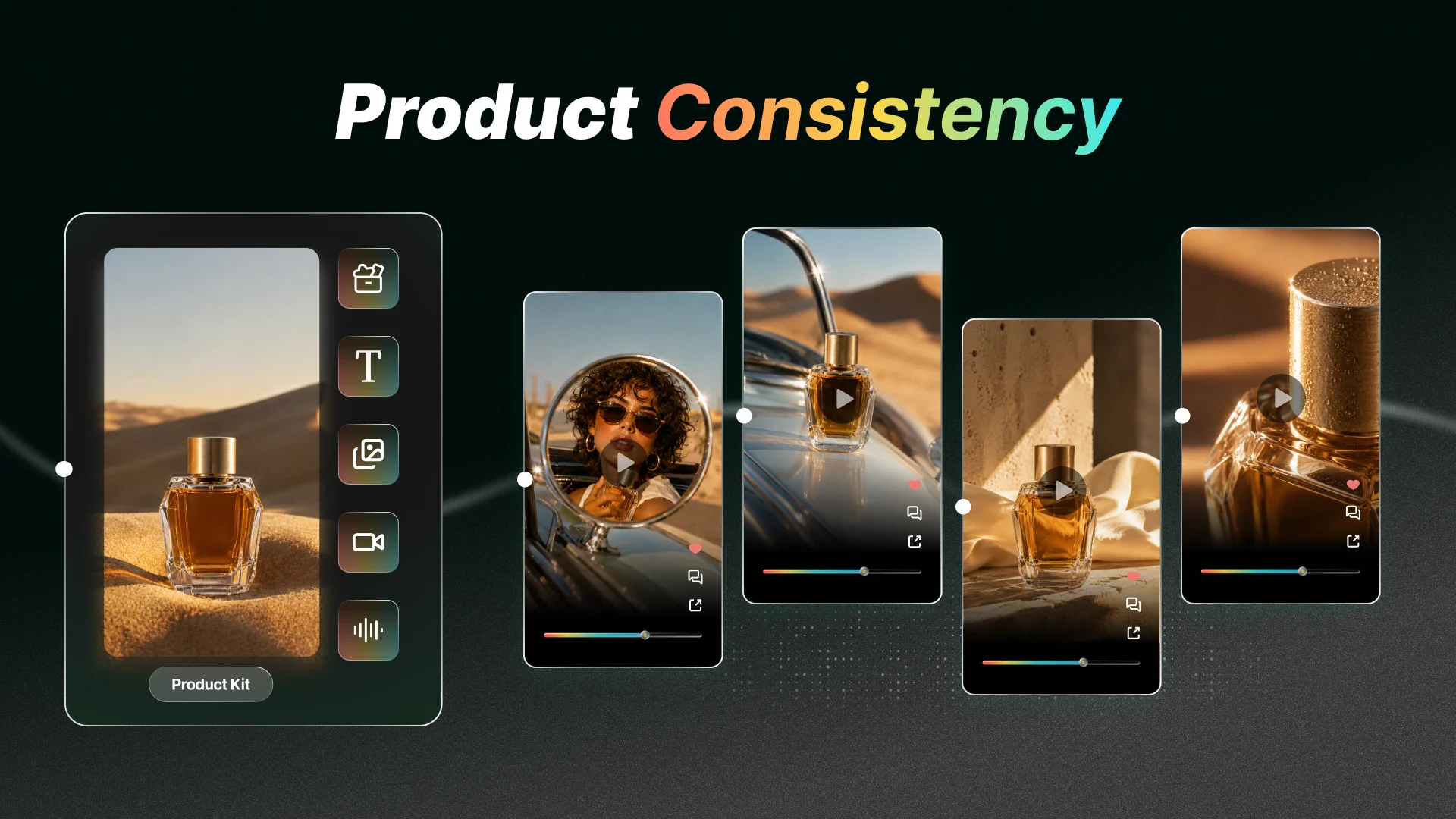 Product references keeping brand details consistent across video ad scenes