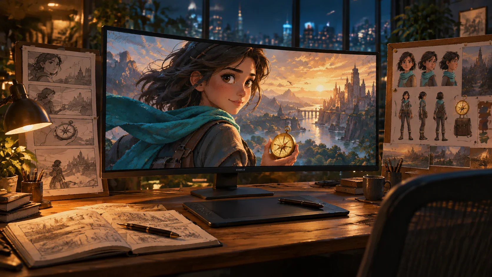 Completed animated story reviewed as a connected sequence from script to final edit