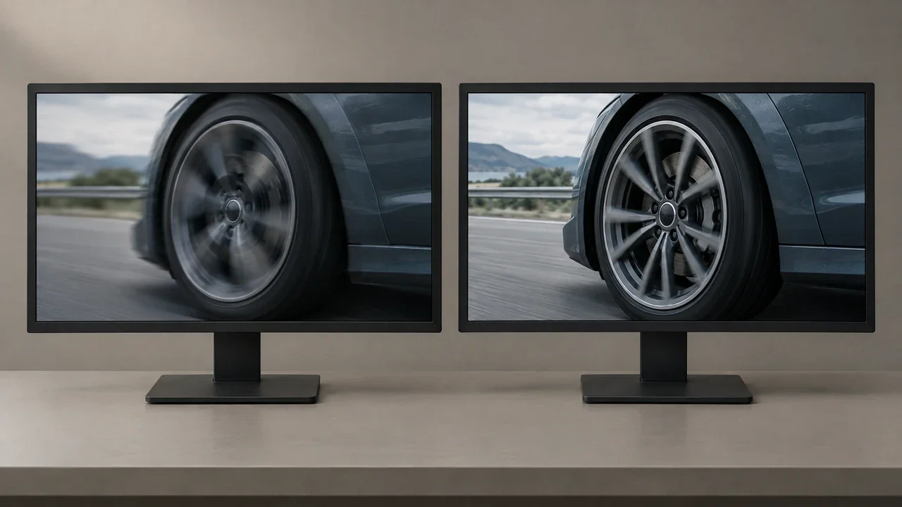 Side-by-side video review revealing interpolation trails and malformed motion